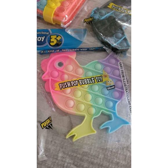 Pop It Wallet & Bubble Toy Bundle, Push Pop Sensory Fidget Toy, Multicolor - Picture 3 of 6